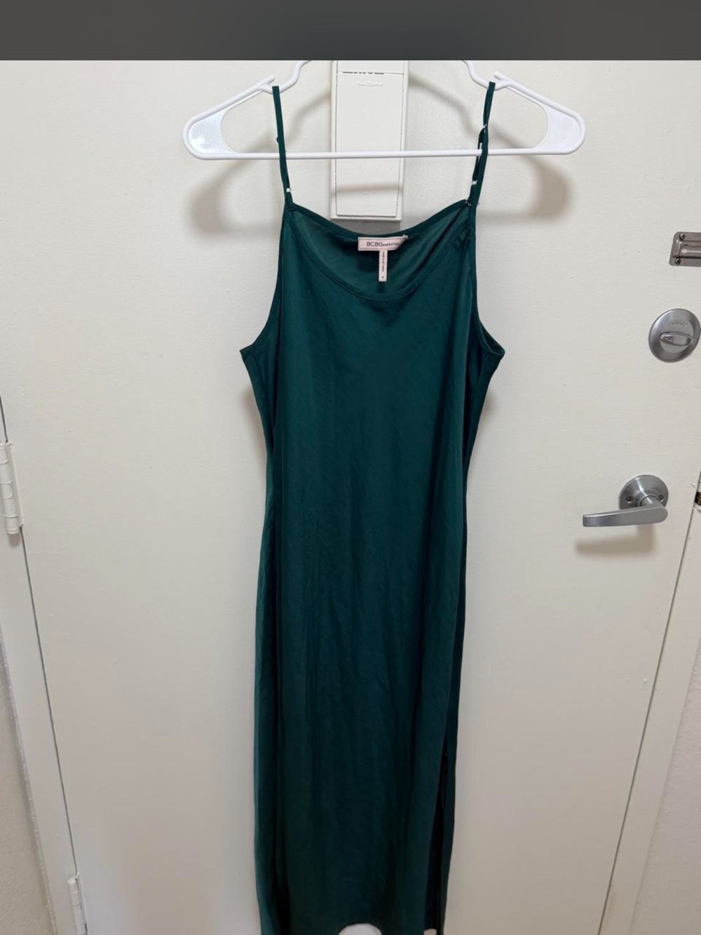 Bcbg Slip Midi Dress in Forest Green